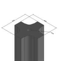 56-210-0 MODULAR SOLUTIONS DOOR PART 90MM X 90MM LEAD COUNTERWEIGHT - ANSI 40